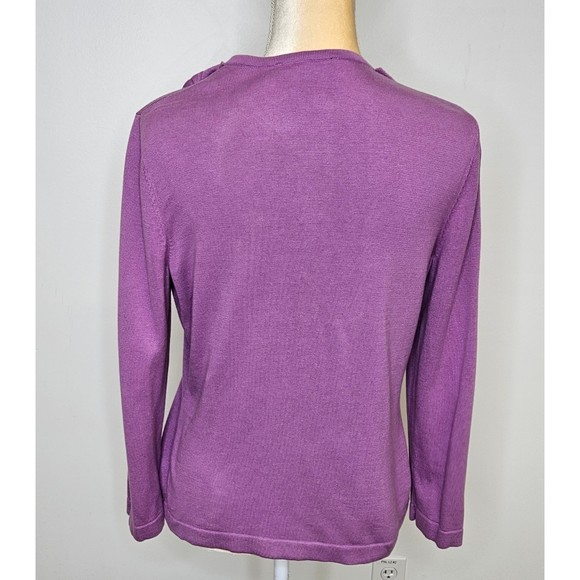 Jones New York Lavender Cardigan Sz Large - Picture 3 of 4